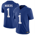 Fenge NY.Giants #1 Malik Nabers Royal Vapor F.U.S.E. Limited American Stitched Stitched Jersey