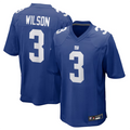 Fenge NY.Giants #3 Russell Wilson Player Royal Replica Game Stitched Jerseys