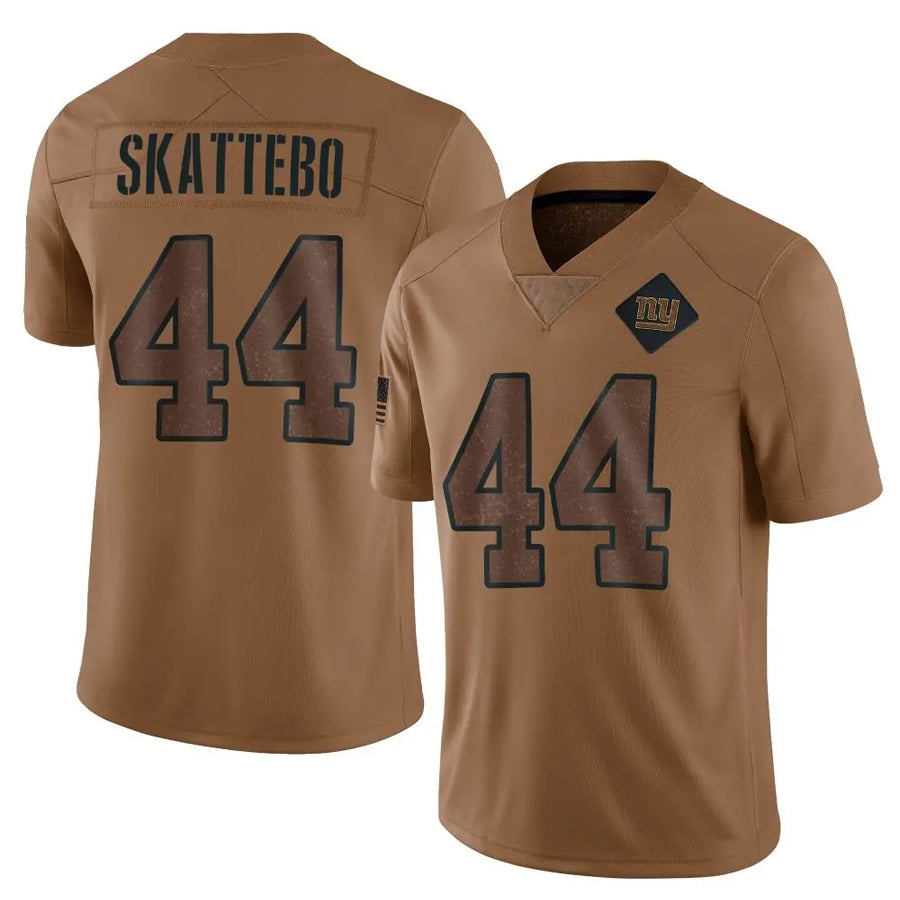Fenge NY.Giants #44 Cam Skattebo Player Brown Salute To Service Limited Stitched Jerseys