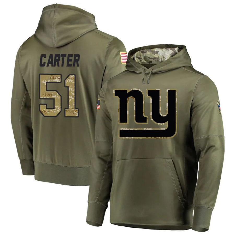 Fenge NY.Giants #51 Abdul Carter Player Salute to Service Hoodies Stitched Jerseys