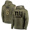 Fenge NY.Giants #6 Jaxson Dart Player Salute to Service Hoodies Stitched Jerseys