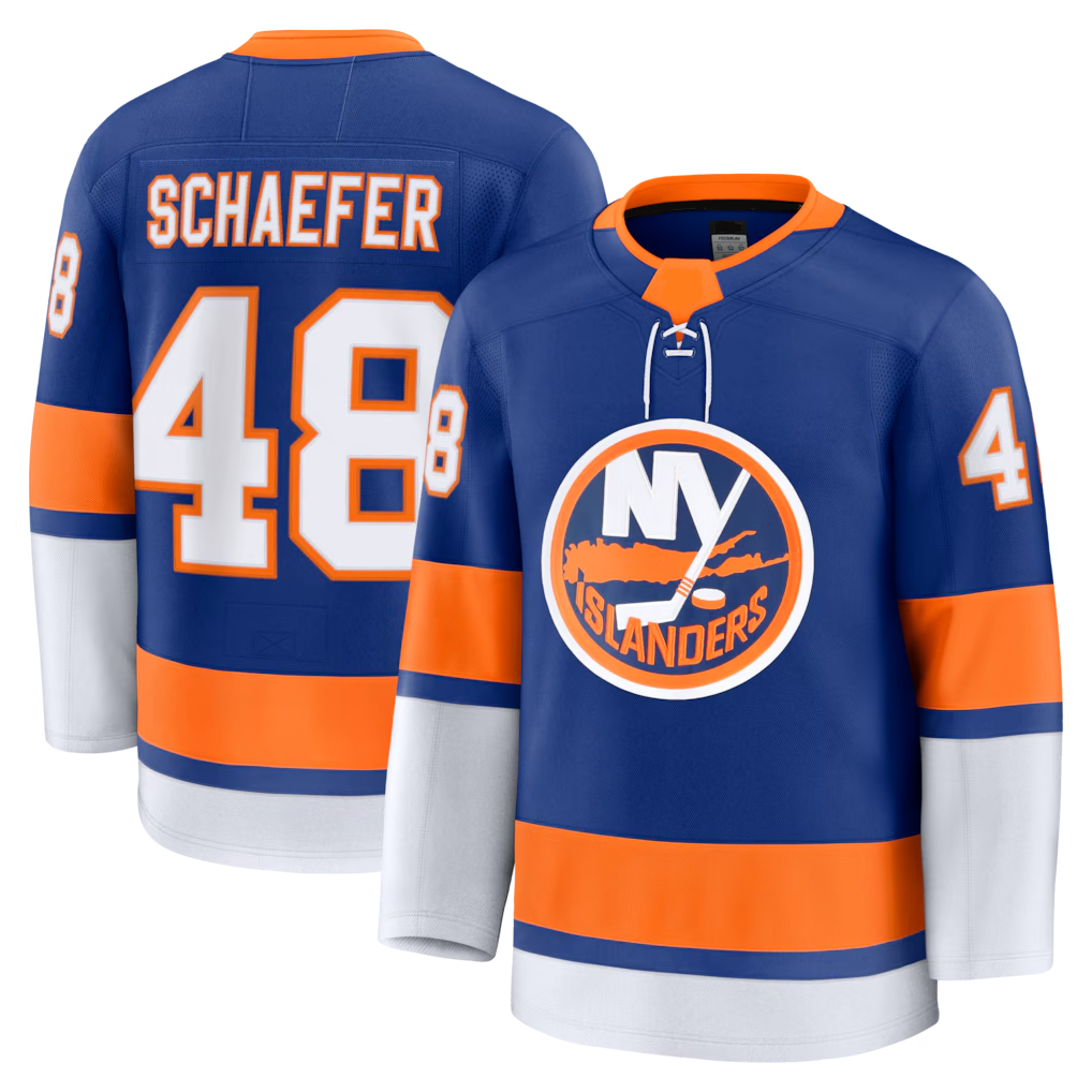 Fenge NY.Islanders #48 Matthew Schaefer Royal Home Premium Jerseys