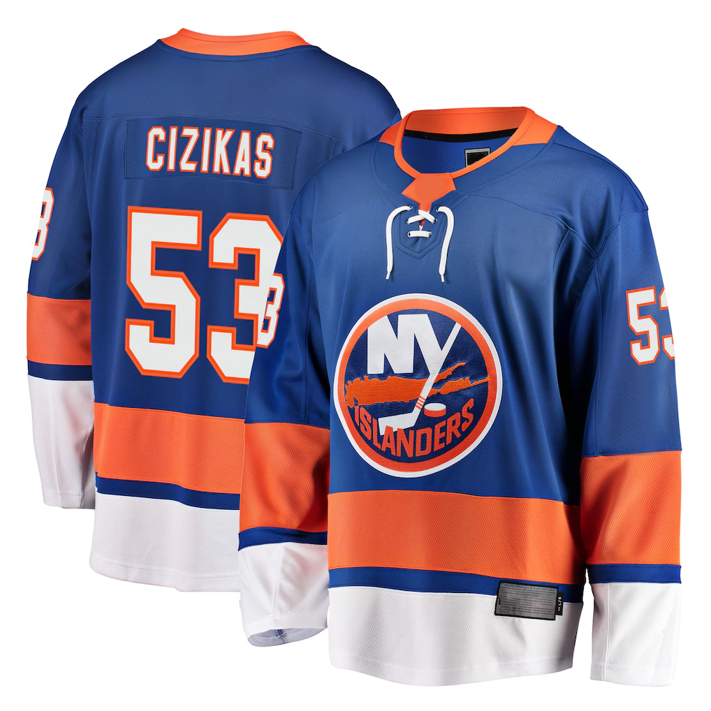 Fenge NY.Islanders #53 Casey Cizikas Royal Breakaway Player Jerseys