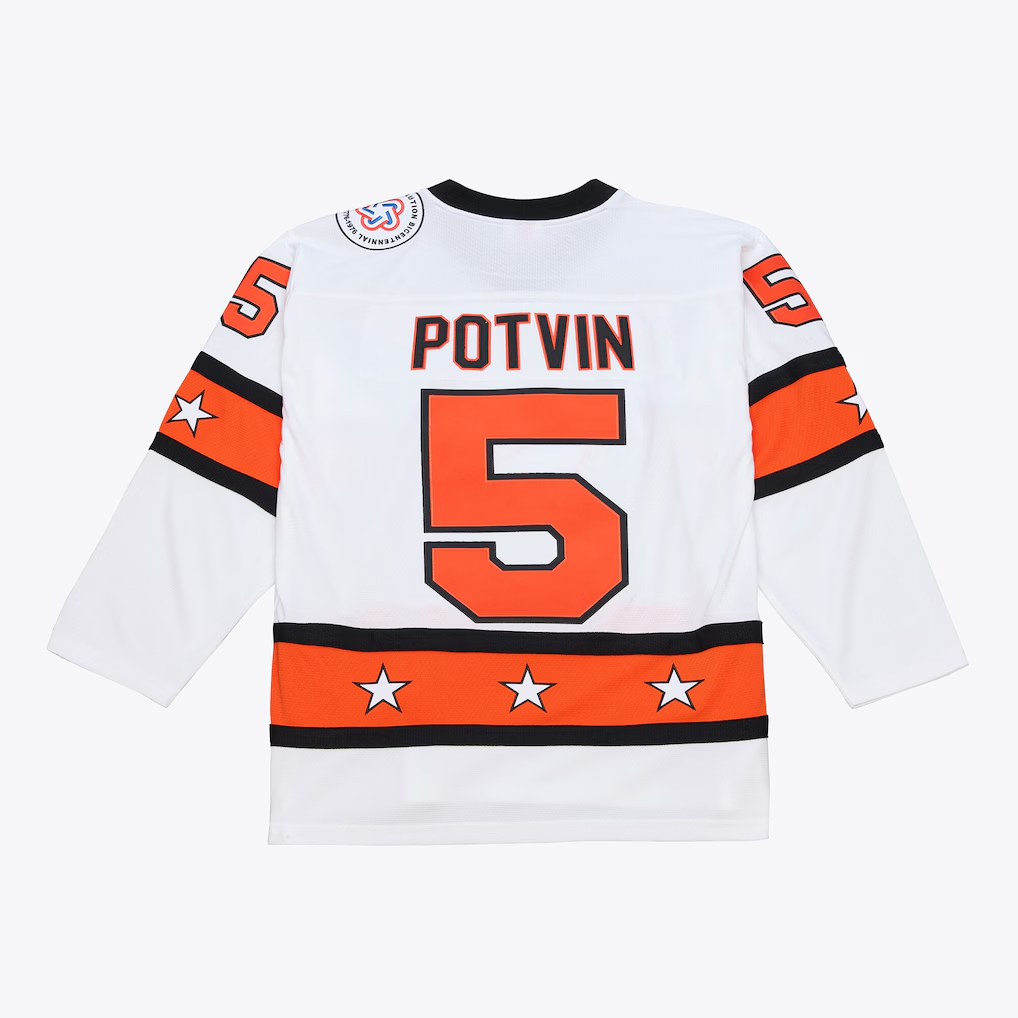 Fenge NY.Islanders #5 Denis Potvin Mitchell & Ness White 1976 All-Star Game Power Play Jerseys