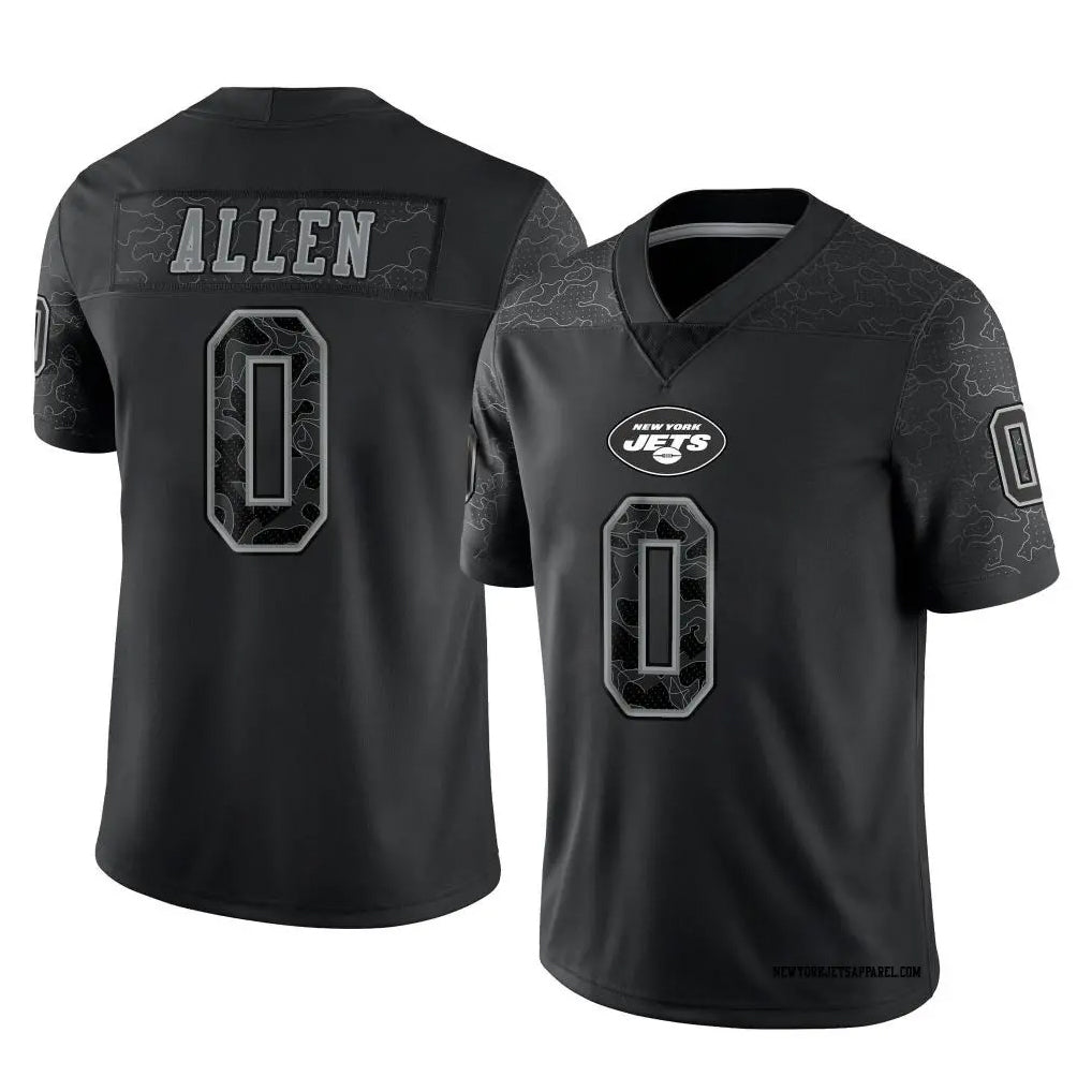 Fenge NY.Jets #0 Braelon Allen Player Black REFLECTIVE Limited Stitched Jerseys