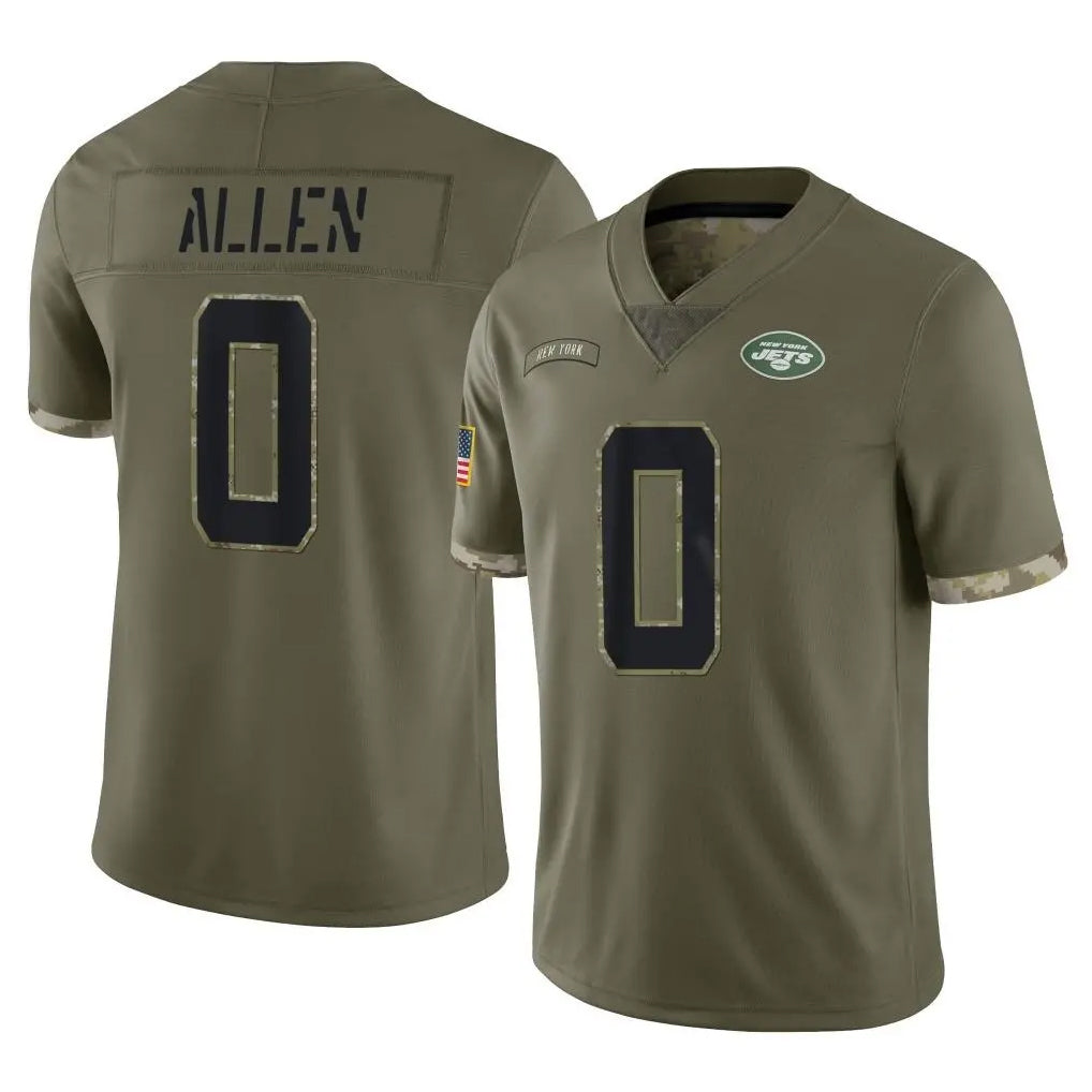 Fenge NY.Jets #0 Braelon Allen Player Olive Salute To Service Limited Stitched Jerseys
