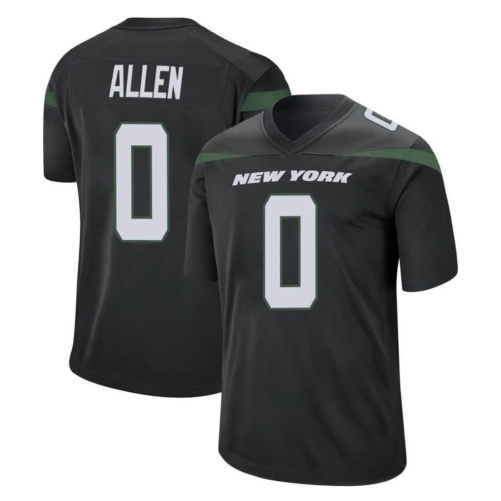 Fenge NY.Jets #0 Braelon Allen Player Stealth Black Home Game Stitched Jerseys