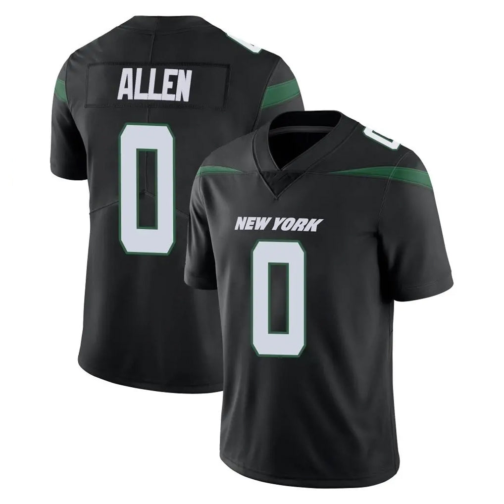 Fenge NY.Jets #0 Braelon Allen Player Stealth Black Limited Vapor Home Game Stitched Jerseys