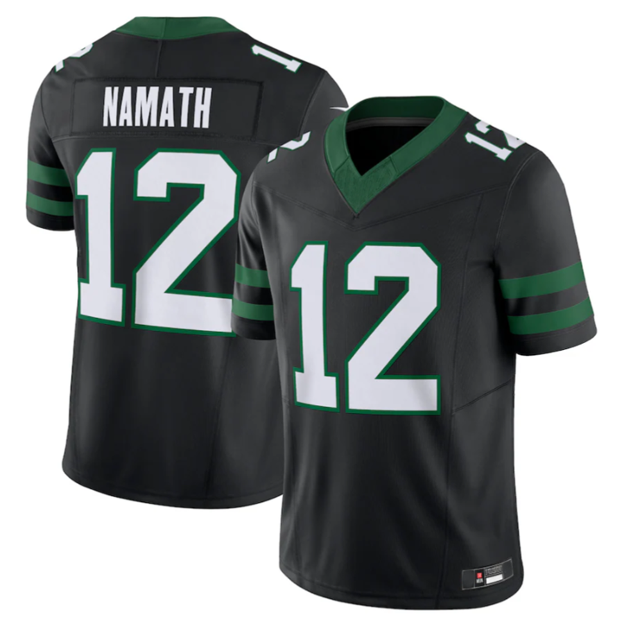 Fenge NY.Jets #12 Joe Namath Legacy Black Vapor F.U.S.E. Limited Jersey Stitched American Stitched Jerseys