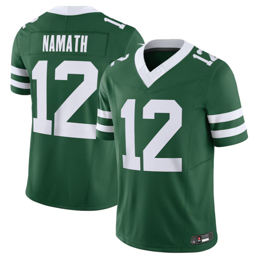 Fenge NY.Jets #12 Joe Namath Legacy Green Vapor F.U.S.E. Limited Jersey Stitched American Stitched Jerseys