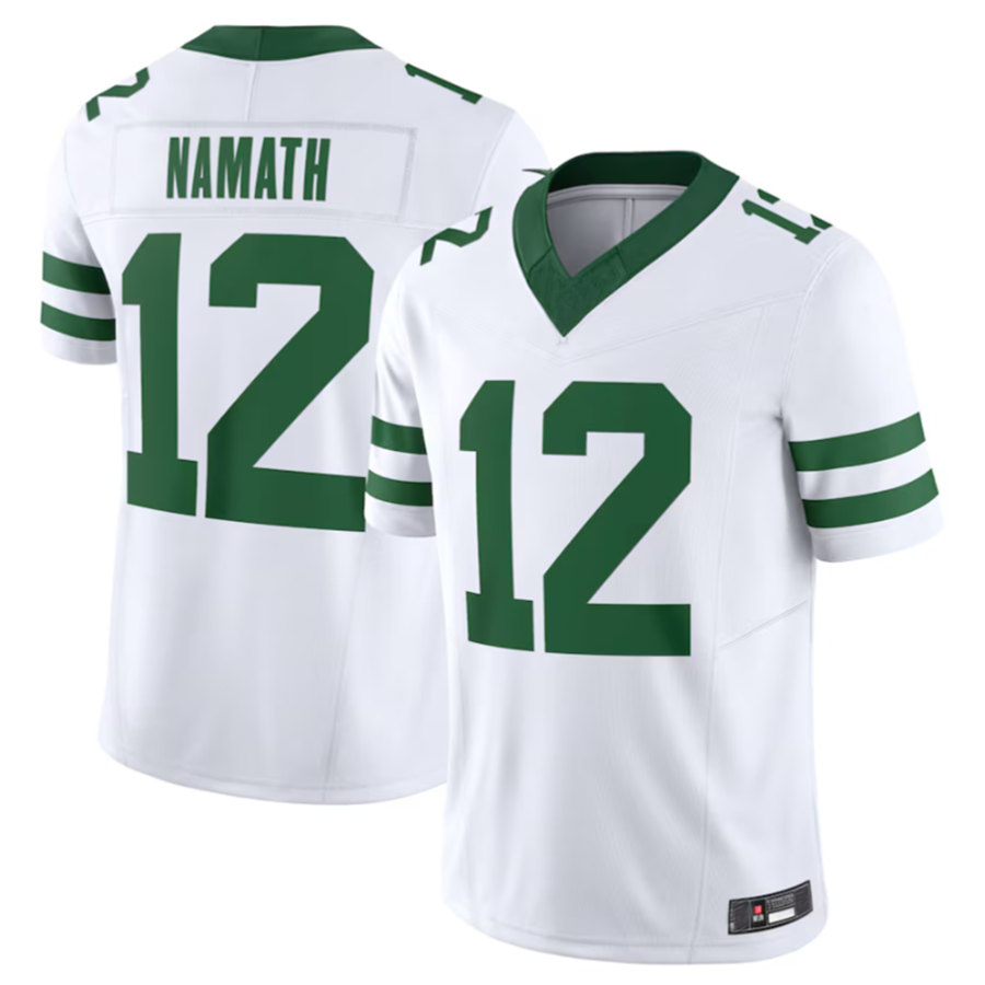 Fenge NY.Jets #12 Joe Namath Legacy White Vapor F.U.S.E. Limited Jersey Stitched American Stitched Jerseys