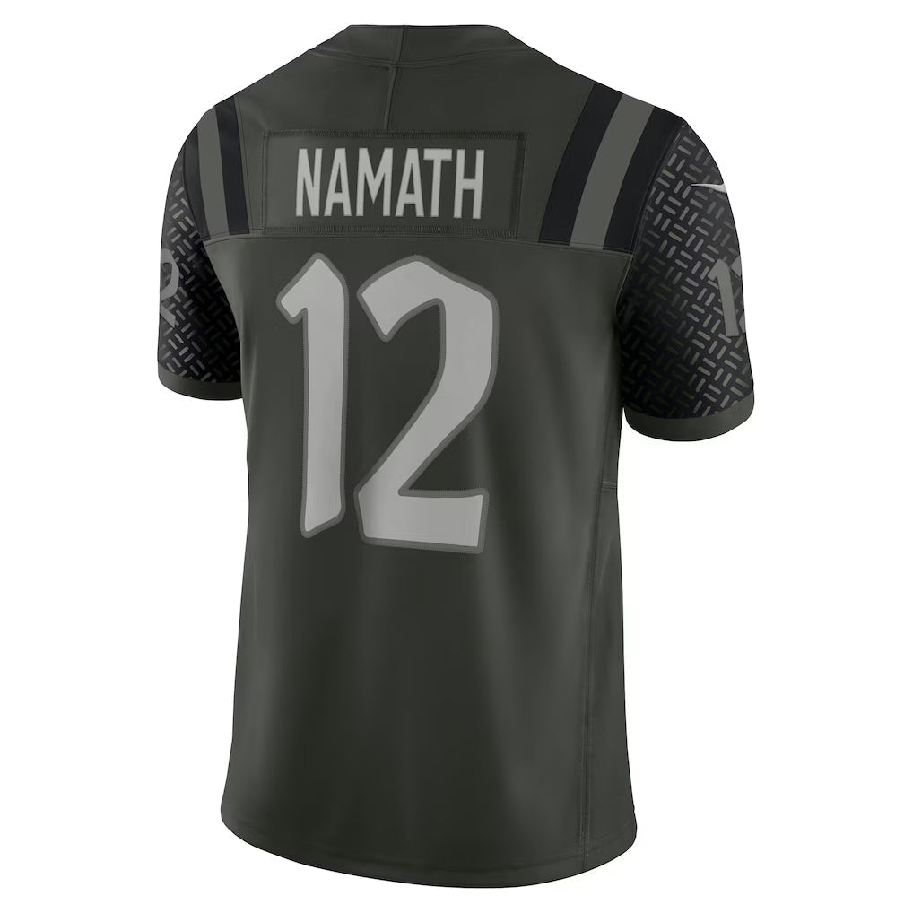 Fenge NY.Jets #12 Joe Namath Player Gotham Green Rivalries Collection Limited Stitched Jerseys