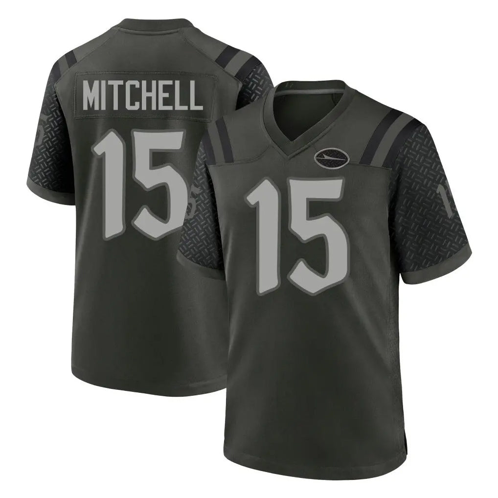 Fenge NY.Jets #15 Adonai Mitchell Player Green 2025 Rivalries Collection Home Game Stitched Jerseys