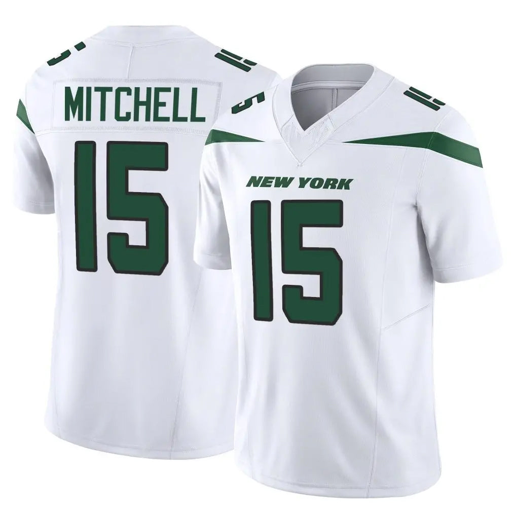 Fenge NY.Jets #15 Adonai Mitchell Player White Limited Vapor F.U.S.E. Home Game Stitched Jerseys