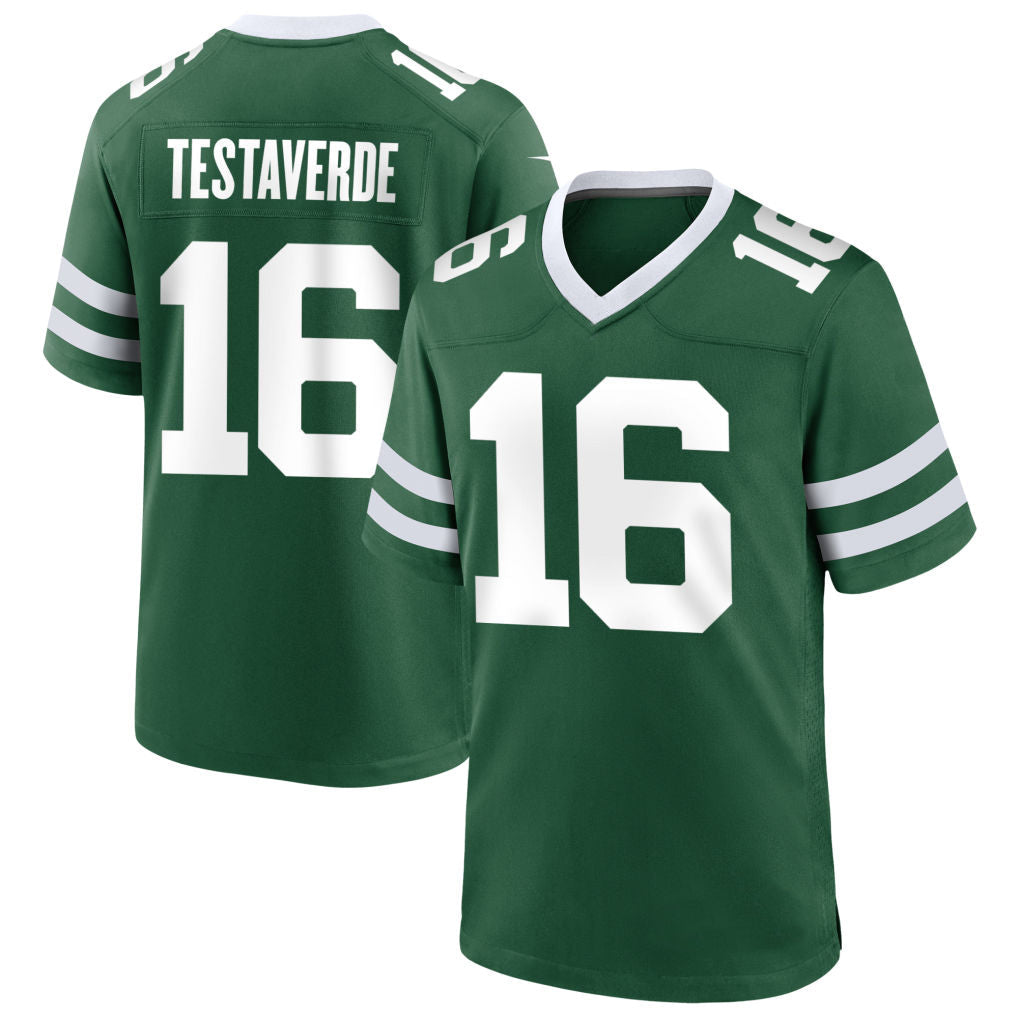 Fenge NY.Jets #16 Vinny Testaverde Player Green Home Game Stitched Jerseys