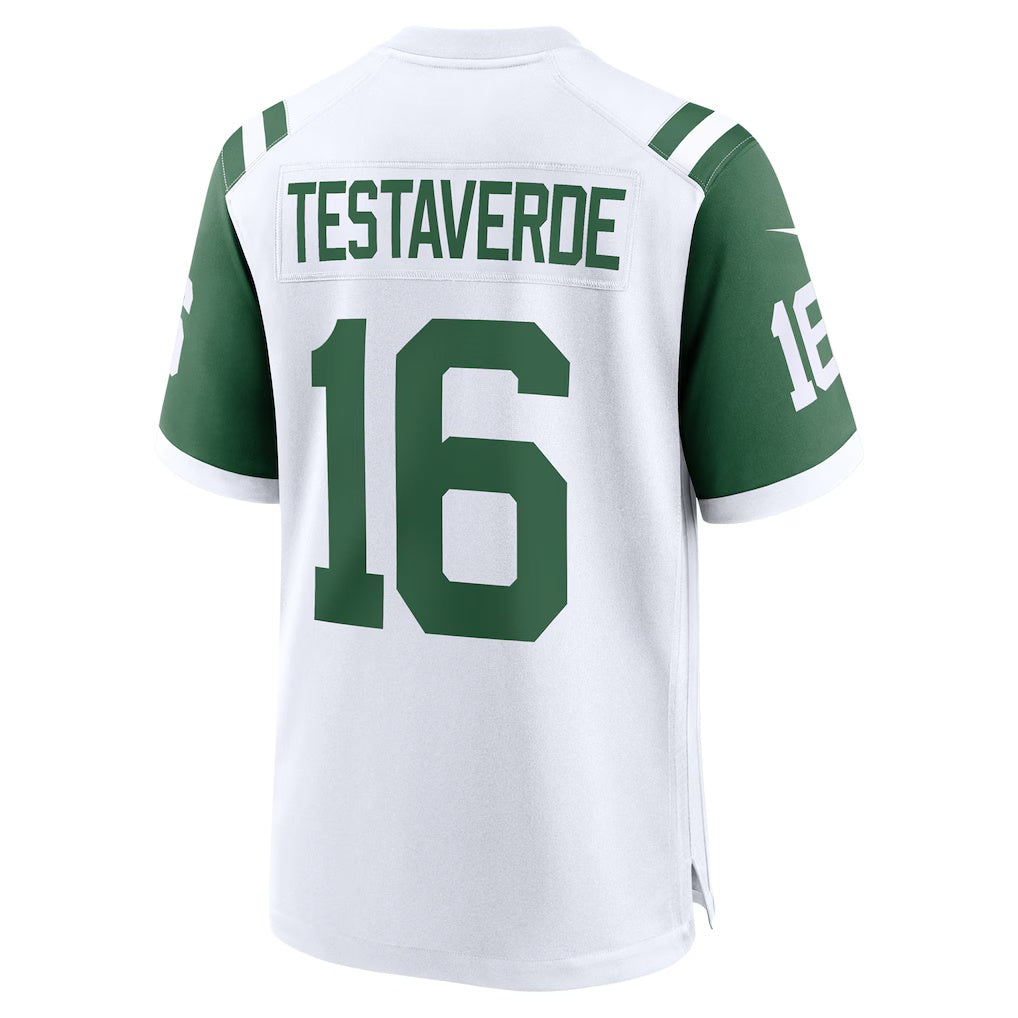 Fenge NY.Jets #16 Vinny Testaverde White Retired Player Alternate Game Stitched Jerseys