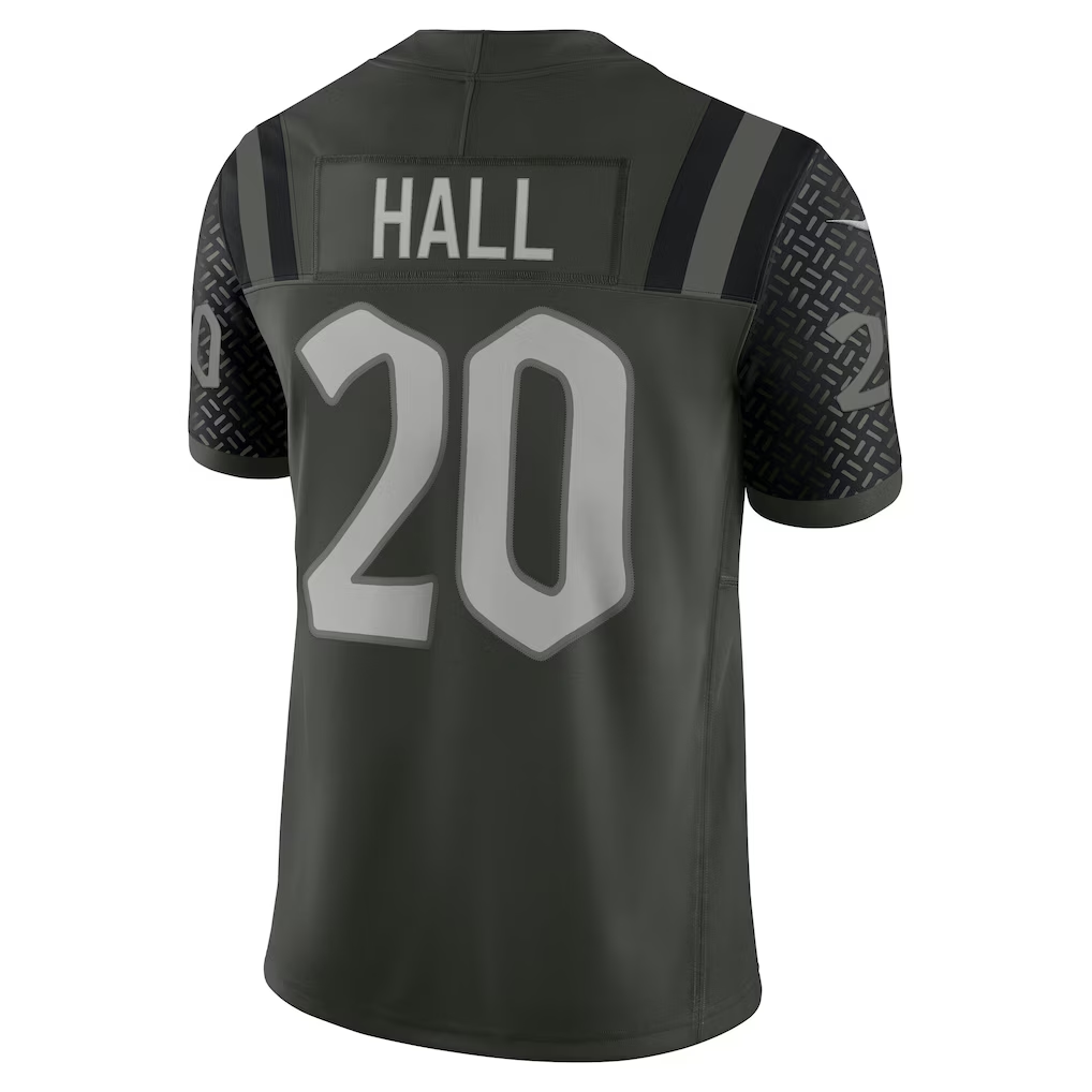 Fenge NY.Jets #20 Breece Hall Gotham Green 2025 Rivalries Collection Stitched Limited Jerseys