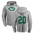 Fenge NY.Jets #20 Breece Hall Player Gray LOGO Pullover Hoodies Limited Game Stitched Jerseys