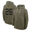 Fenge NY.Jets #26 Nahshon Wright Player Olive Salute to Service Pullover Hoodies Limited Stitched Jerseys