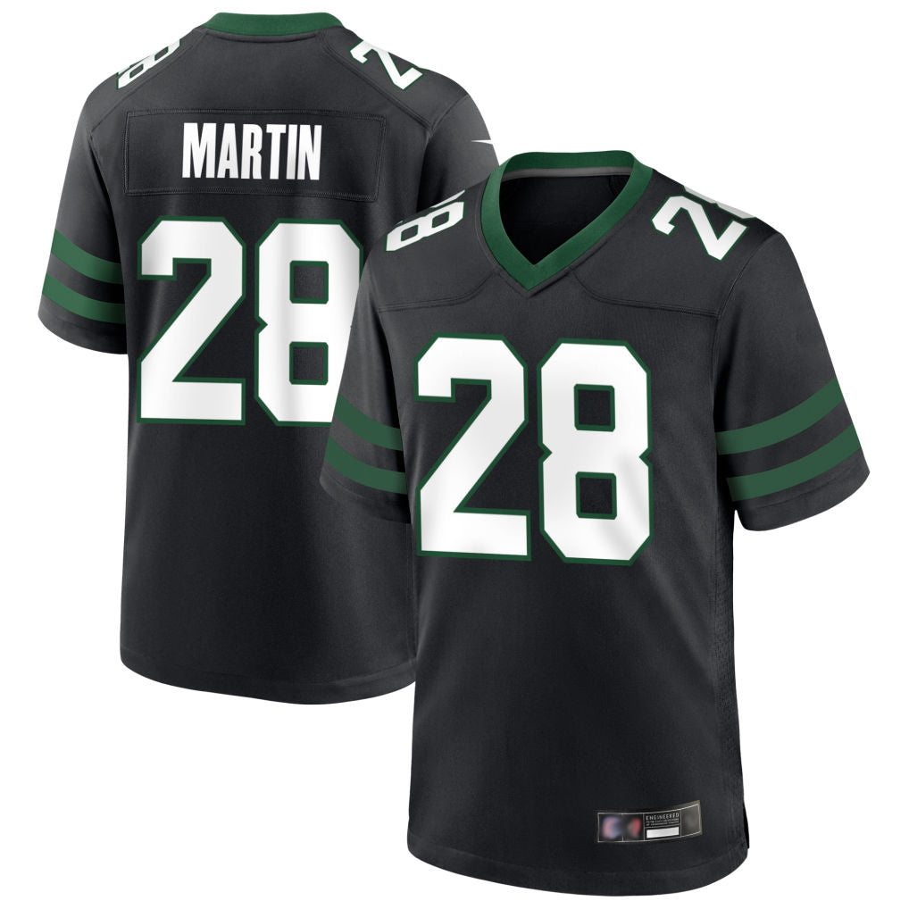 Fenge NY.Jets #28 Curtis Martin Player Black Home Game Stitched Jerseys