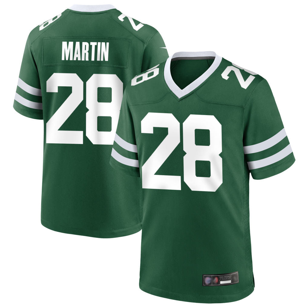 Fenge NY.Jets #28 Curtis Martin Player Green Home Game Stitched Jerseys