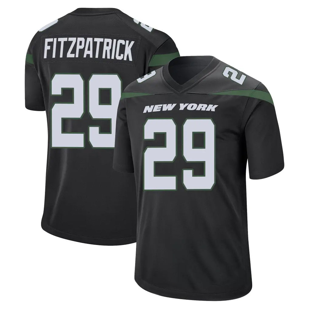 Fenge NY.Jets #29 Minkah Fitzpatrick Player Stealth Black Home Game Stitched Jerseys
