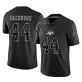Fenge NY.Jets #44 Jamien Sherwood Player Stealth Black Limited Reflective Home Game Stitched Jerseys