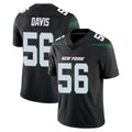 Fenge NY.Jets #56 Demario Davis Player Stealth Black Limited Vapor Home Game Stitched Jerseys