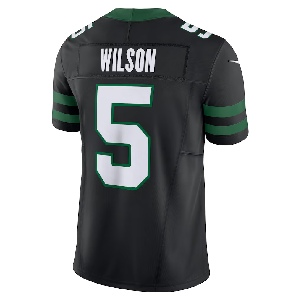 Fenge NY.Jets #5 Garrett Wilson Legacy Black Alternate Vapor F.U.S.E. Limited Stitched Jerseys