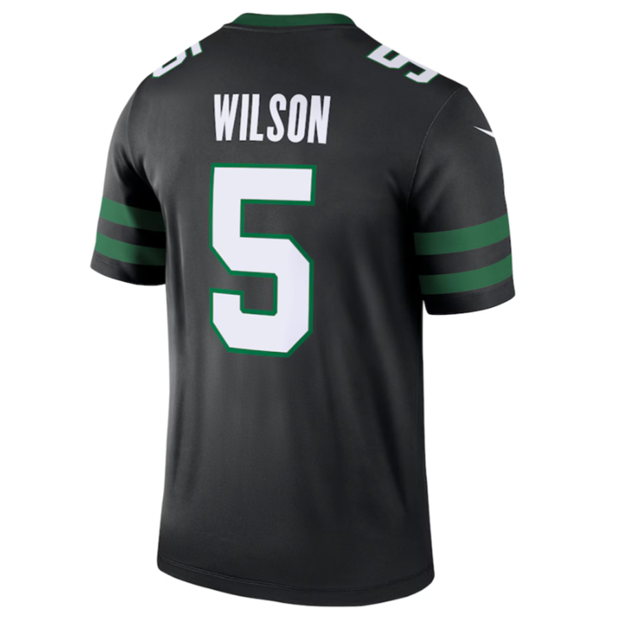 Fenge NY.Jets #5 Garrett Wilson Legacy Black Legend Jersey Stitched American Stitched Jerseys