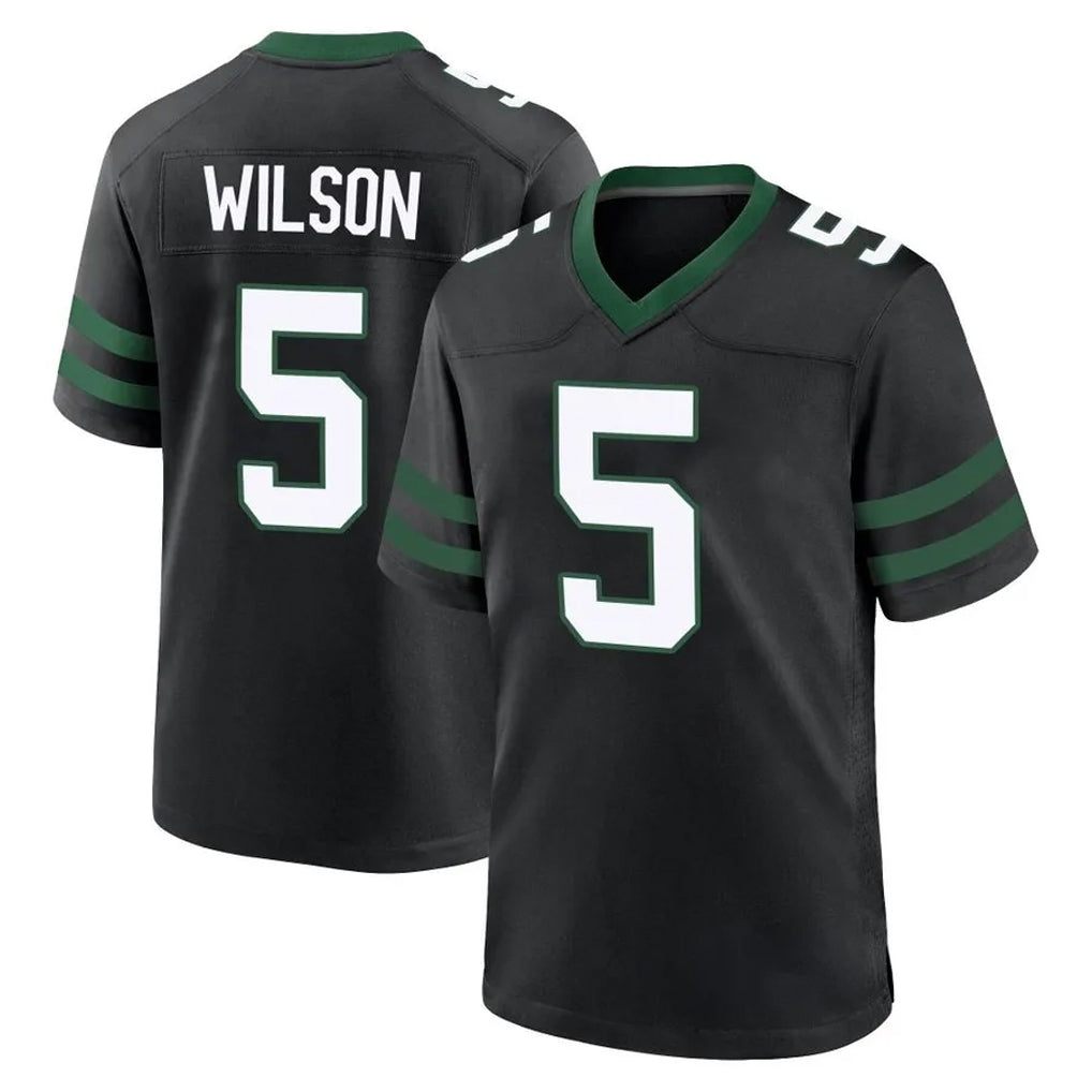 Fenge NY.Jets #5 Garrett Wilson Player Black Legacy Home Game Stitched Jerseys