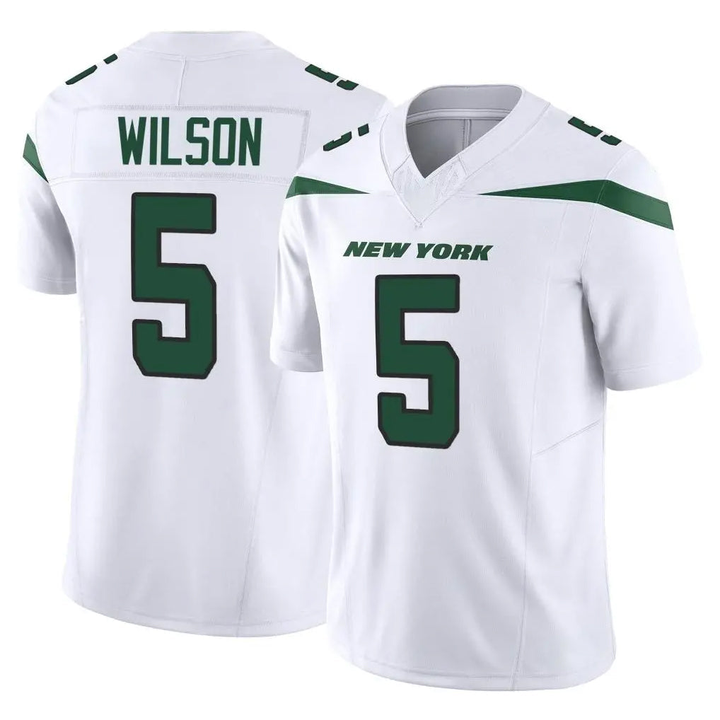 Fenge NY.Jets #5 Garrett Wilson Player White Limited Vapor F.U.S.E. Home Game Stitched Jerseys
