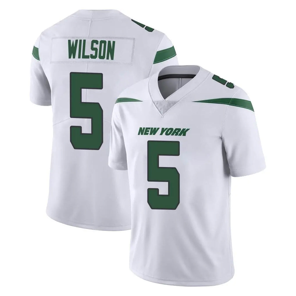 Fenge NY.Jets #5 Garrett Wilson Player White Spotlight Limited Vapor Home Game Stitched Jerseys