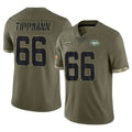 Fenge NY.Jets #66 Joe Tippmann Player Olive Salute To Service Limited Stitched Jerseys