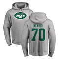 Fenge NY.Jets #70 Armand Membou Player Gray LOGO Pullover Hoodies Limited Game Stitched Jerseys