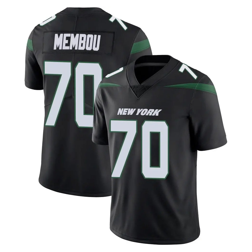 Fenge NY.Jets #70 Armand Membou Player Stealth Black Limited Vapor Home Game Stitched Jerseys