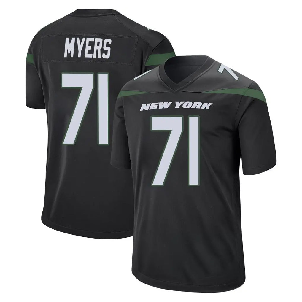 Fenge NY.Jets #71 Josh Myers Player Stealth Black Home Game Stitched Jerseys