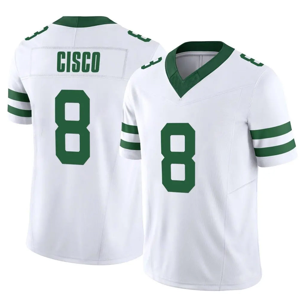 Fenge NY.Jets #8 Andre Cisco Player White Legacy Limited Vapor F.U.S.E. Home Game Stitched Jerseys