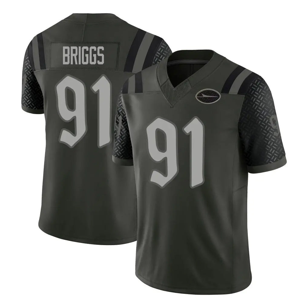 Fenge NY.Jets #91 Jowon Briggs Player Green Limited 2025 Rivalries Collection Home Game Stitched Jerseys