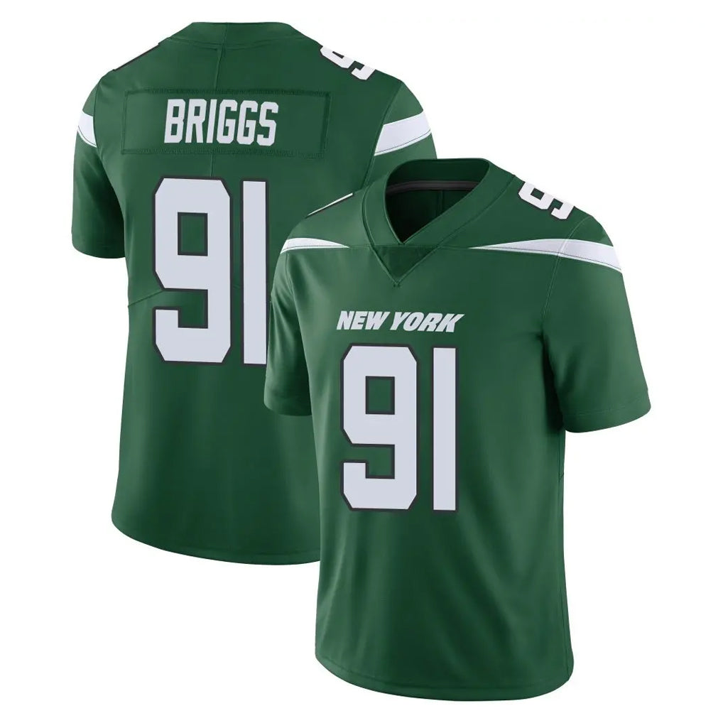 Fenge NY.Jets #91 Jowon Briggs Player Green Limited Vapor Home Game Stitched Jerseys