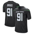 Fenge NY.Jets #91 Jowon Briggs Player Stealth Black Home Game Stitched Jerseys