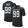 Fenge NY.Jets #99 T'Vondre Sweat Player Stealth Black Home Game Stitched Jerseys