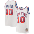 Fenge NY.Knicks #10 Walt Frazier Mitchell & Ness White Hardwood Classics Swingman Jerseys