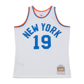Fenge NY.Knicks #19 Nathaniel Clifton Mitchell & Ness White 1950-51 Pioneers Swingman Jerseys