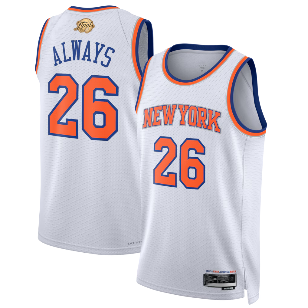 Fenge NY.Knicks #26  White 2026 Finals Champions Always 26 Swingman Jerseys - Association Edition