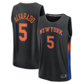 Fenge NY.Knicks #5 Jose Alvarado  Black Fast Break Replica Jerseys - Statement Edition