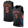 Fenge NY.Knicks #5 Jos¨¦ Alvarado Black Swingman Jerseys - Statement Edition