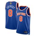 Fenge NY.Knicks #8 OG Anunoby Blue 2026  Finals Patch Swingman Jerseys - Icon Edition