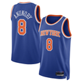 Fenge NY.Knicks #8 OG Anunoby Blue Swingman Jerseys - Icon Edition