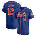 Fenge NY.Mets #12 Francisco Lindor Player Royal Limited Elite Home Stitched Jerseys